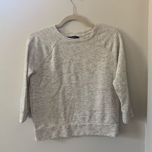Cropped Heather Grey/Cream Sweatshirt